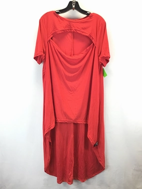 easy to pair Soft Finish Tunic Short Sleeve By Rouge In Red, Size: 3x