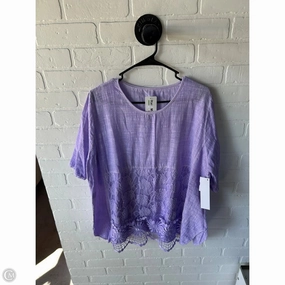 Leisure Casual Movie Night Top Short Sleeve By Clothes Mentor In Purple, Size: 3x