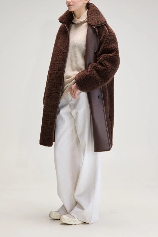 Bellerose Easton Coat in Dk Roast Adjustable Cuff Design Softshell Construction