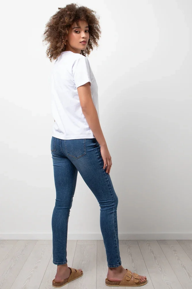 MultiDirectionalStretch EasyCare Material Crew Neck Short Sleeve Regular Fit T-Shirt White