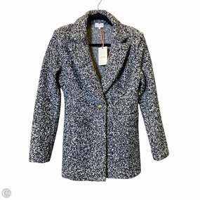 Seamless Shoulder Construction Coat Faux Fur & Sherpa By Entro In Black & White, Size: S