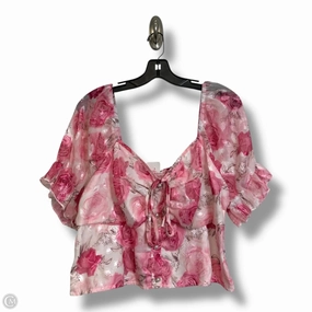 Halloween Light Outfit Top Short Sleeve By Cmf In Floral Print, Size: 1x