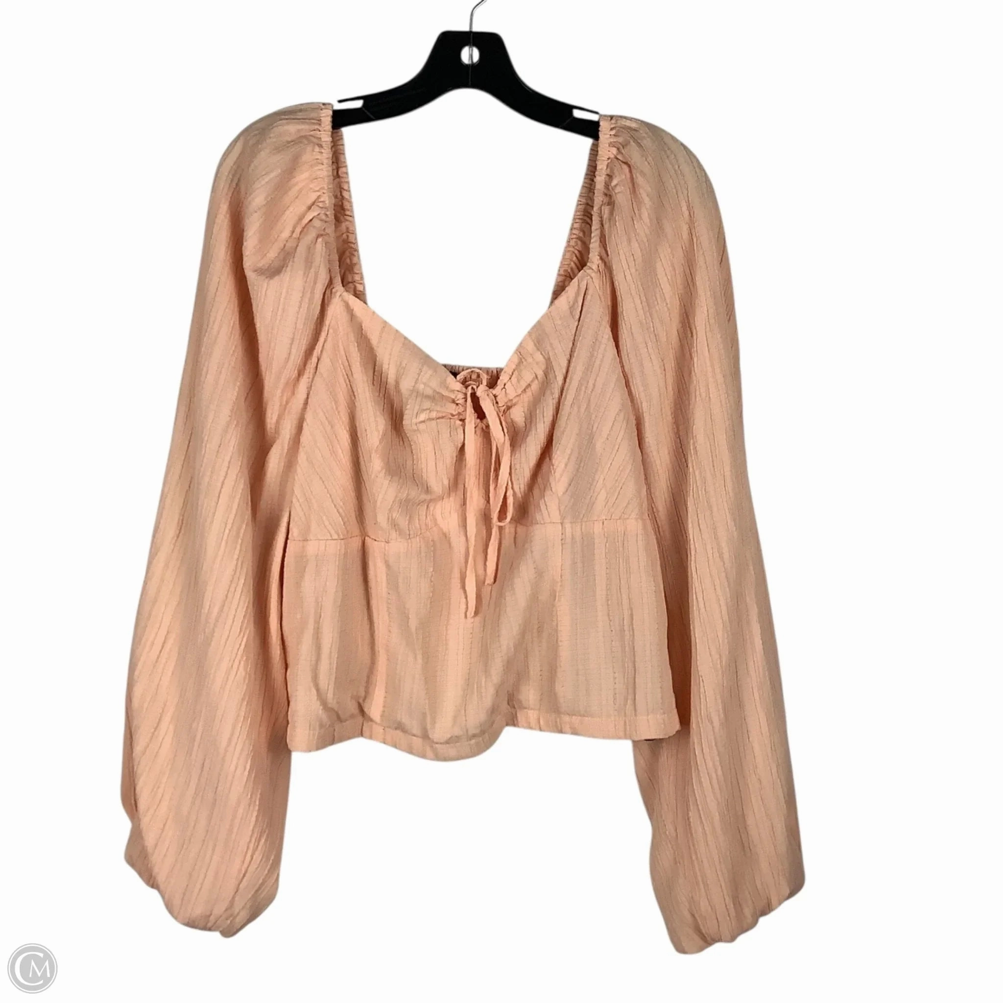 Easy Layer Bold Statement Top Short Sleeve By Forever 21 In Peach, Size: 2x