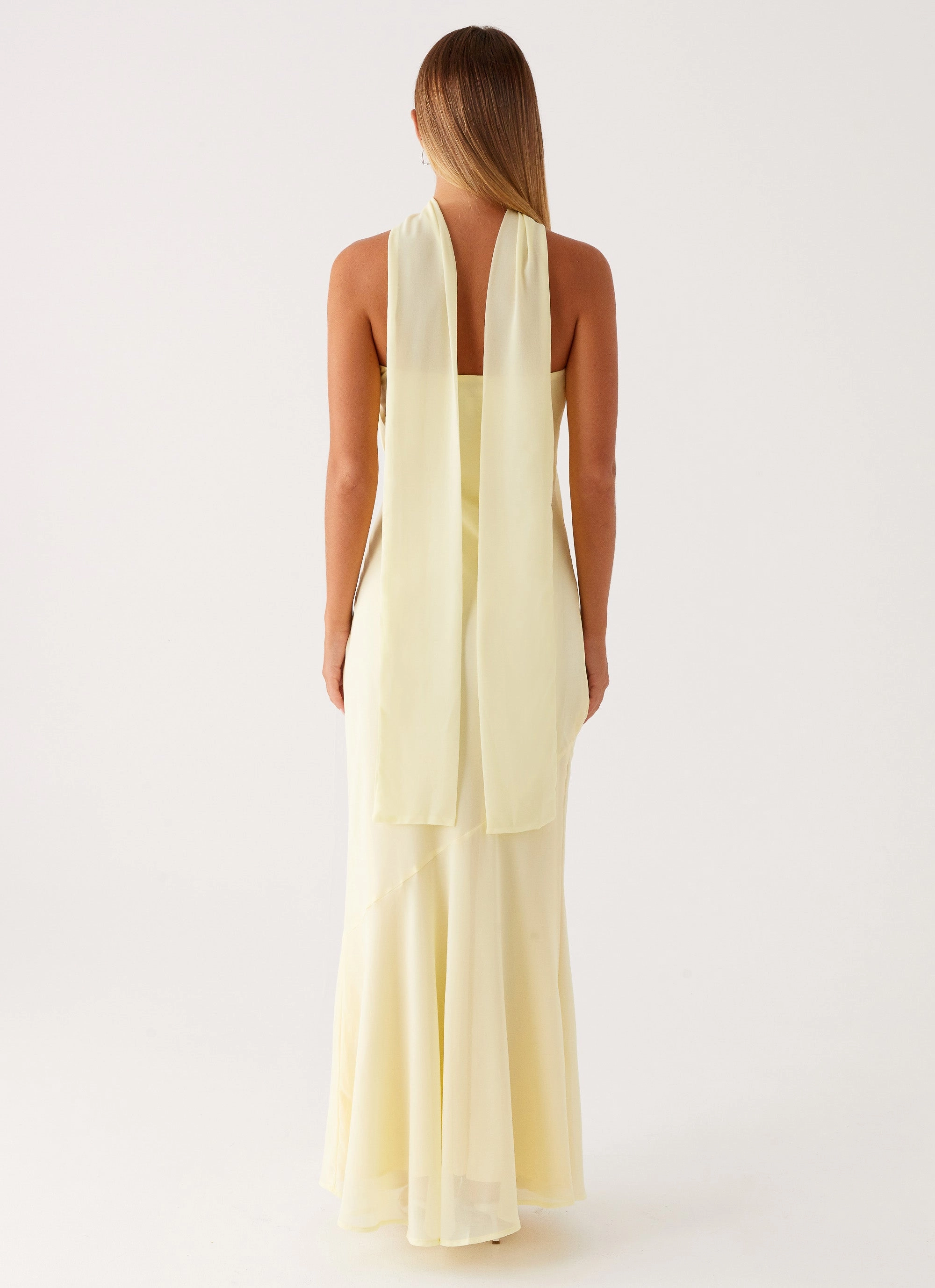 Texture Edge Under The Pagoda Maxi Dress - Yellow