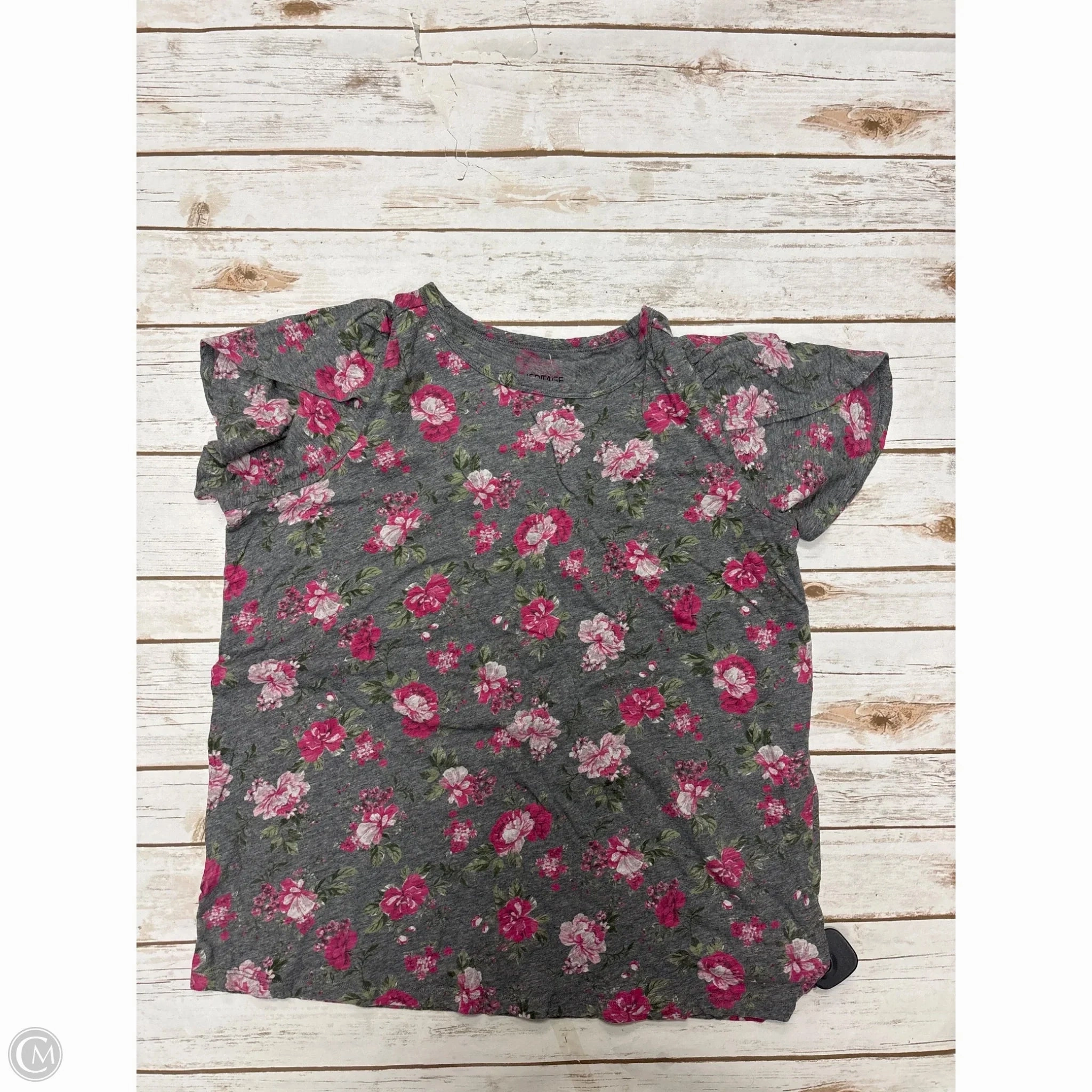 Top Short Sleeve By Torrid In Floral Print, Size: 1x VintageWash