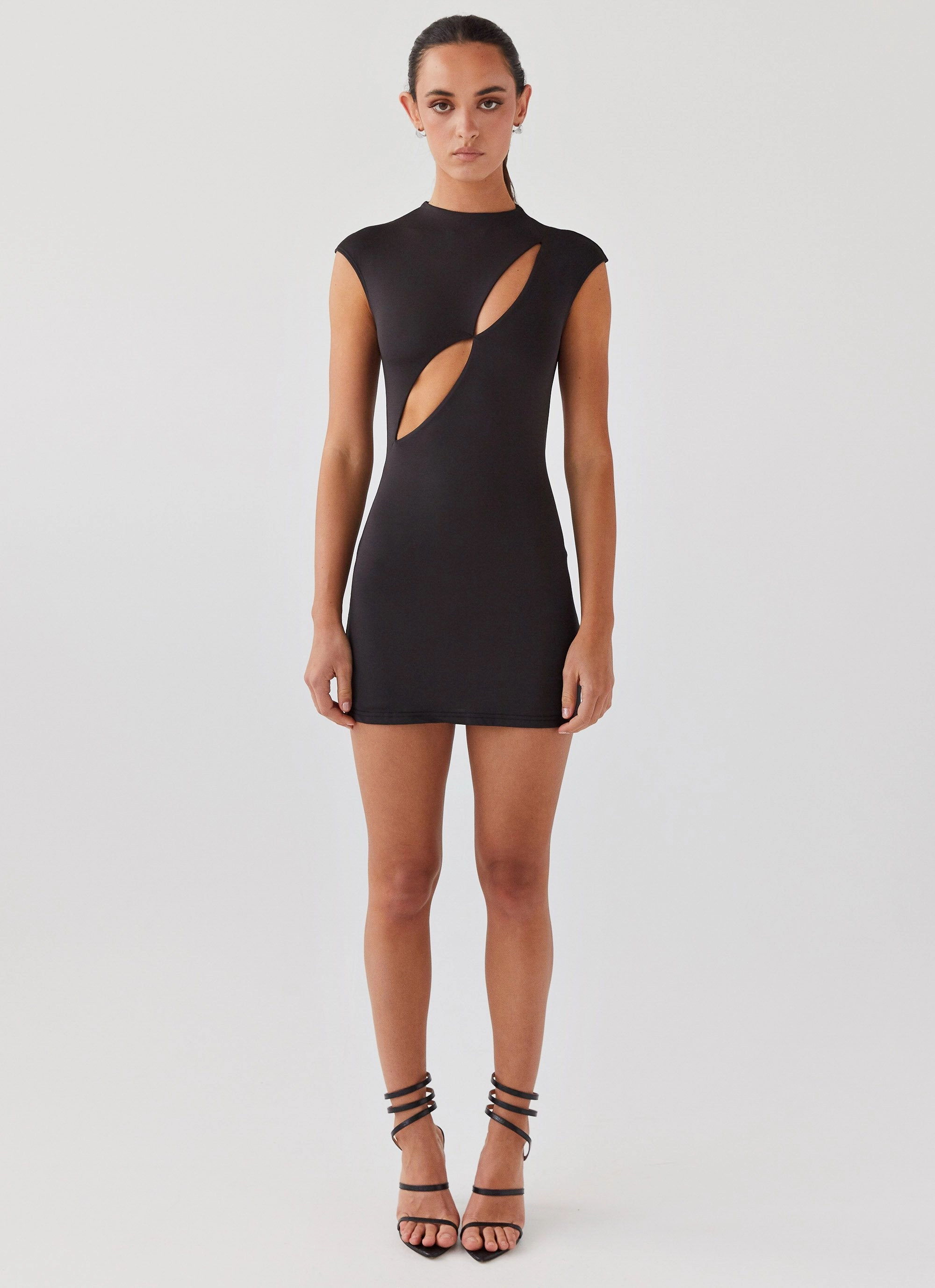 Refined Presence Sophisticated Tailoring Special Affair Mini Dress - Black