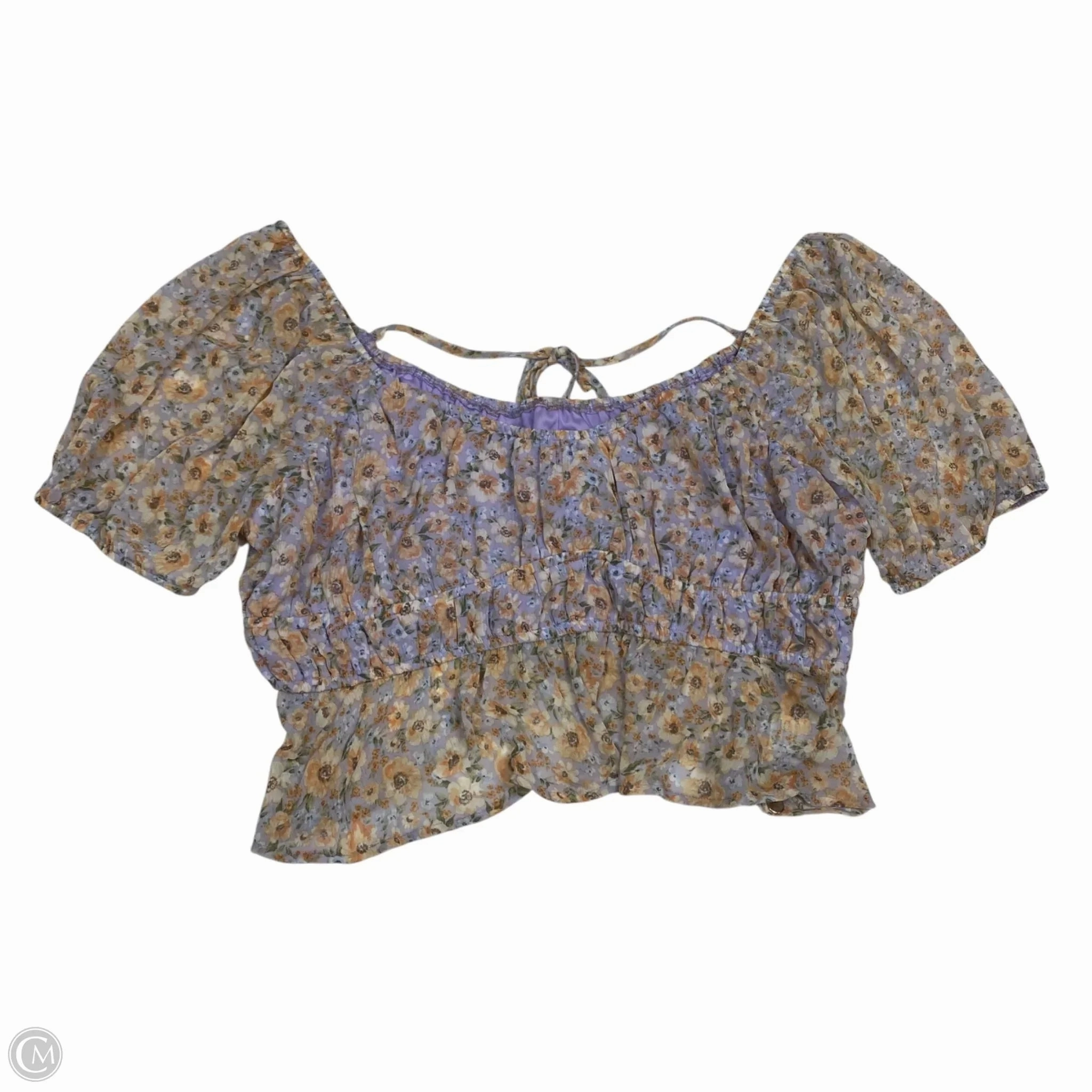 Top Short Sleeve By Arula In Orange & Purple, Size: 2x Comfort Waist