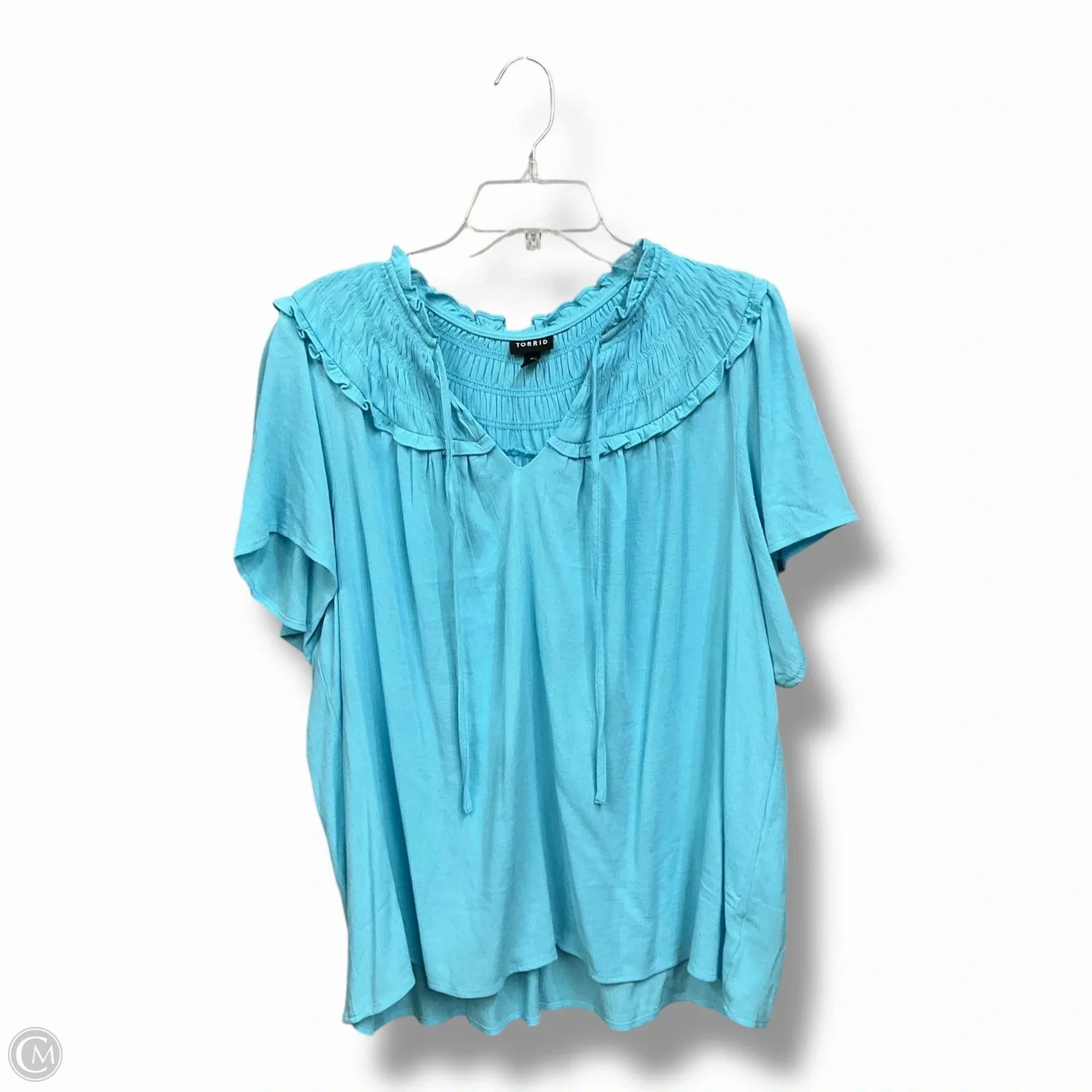 Top Short Sleeve By Torrid In Blue, Size: 2x LowImpact Manufacturing