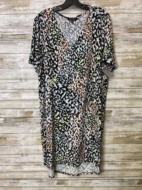 Tunic Ss By Christian Siriano In Black & White, Size:Xxl Weekend Smart Look