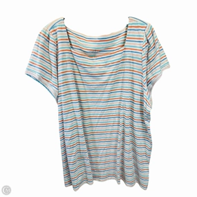 Top Short Sleeve By St Johns Bay In Striped Pattern, Size: 2x contrast VintageWashEffect