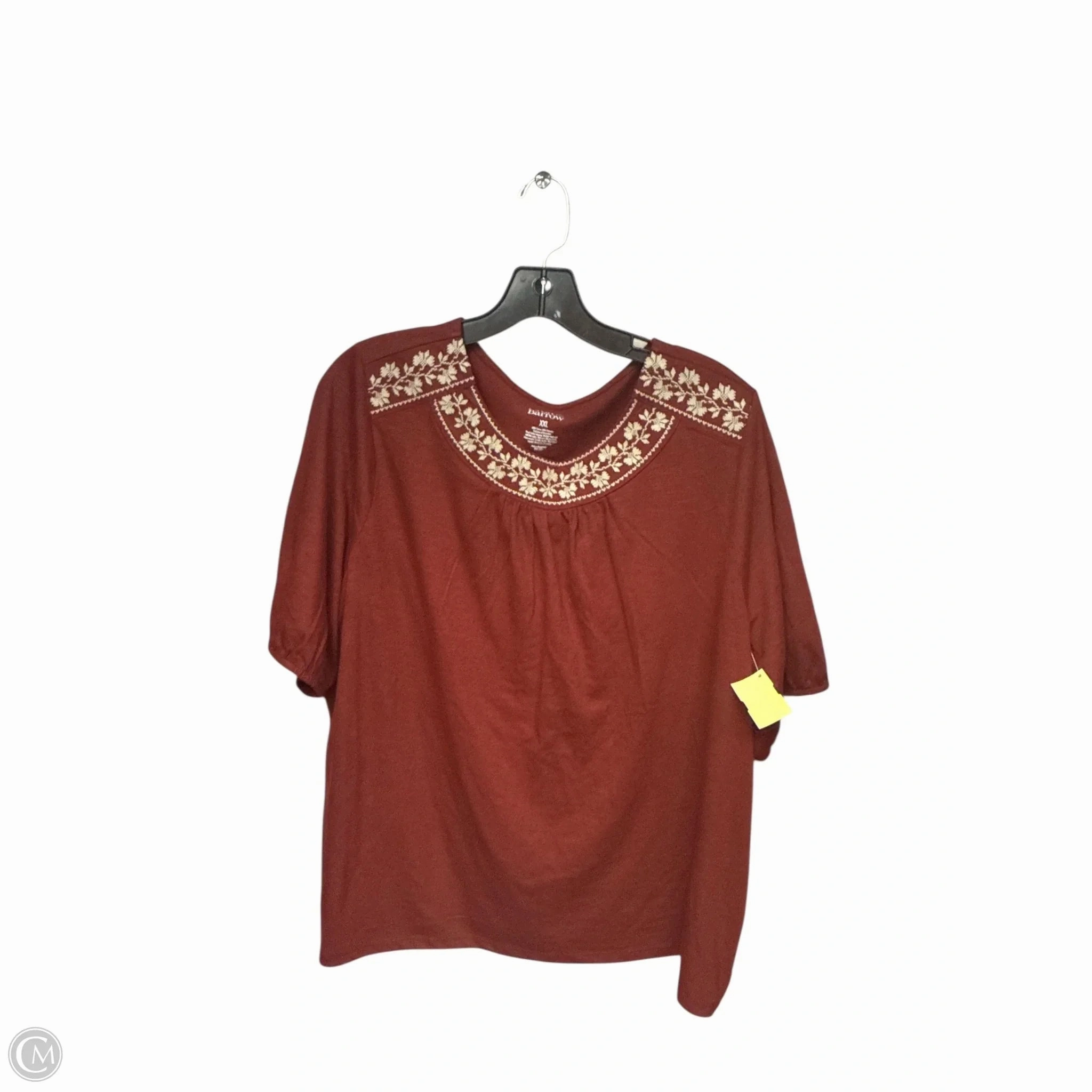 Top Short Sleeve By Croft And Barrow In Red, Size: 2x thermal