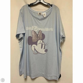 Top Short Sleeve Basic By Walt Disney In Blue, Size: 3x Relaxed Vibe