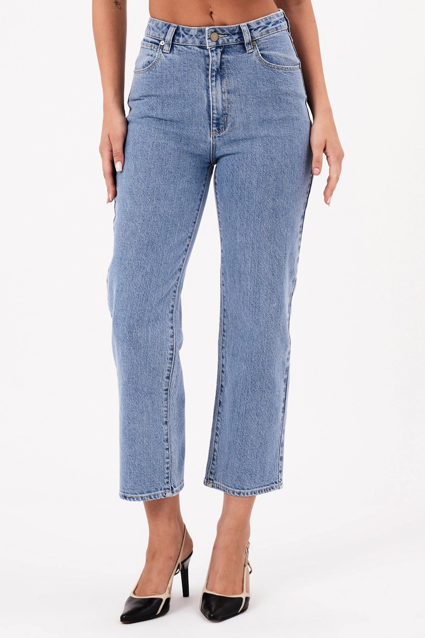 Venice Light Blue Ema Straight Denim Jean Sustainable Material Blend