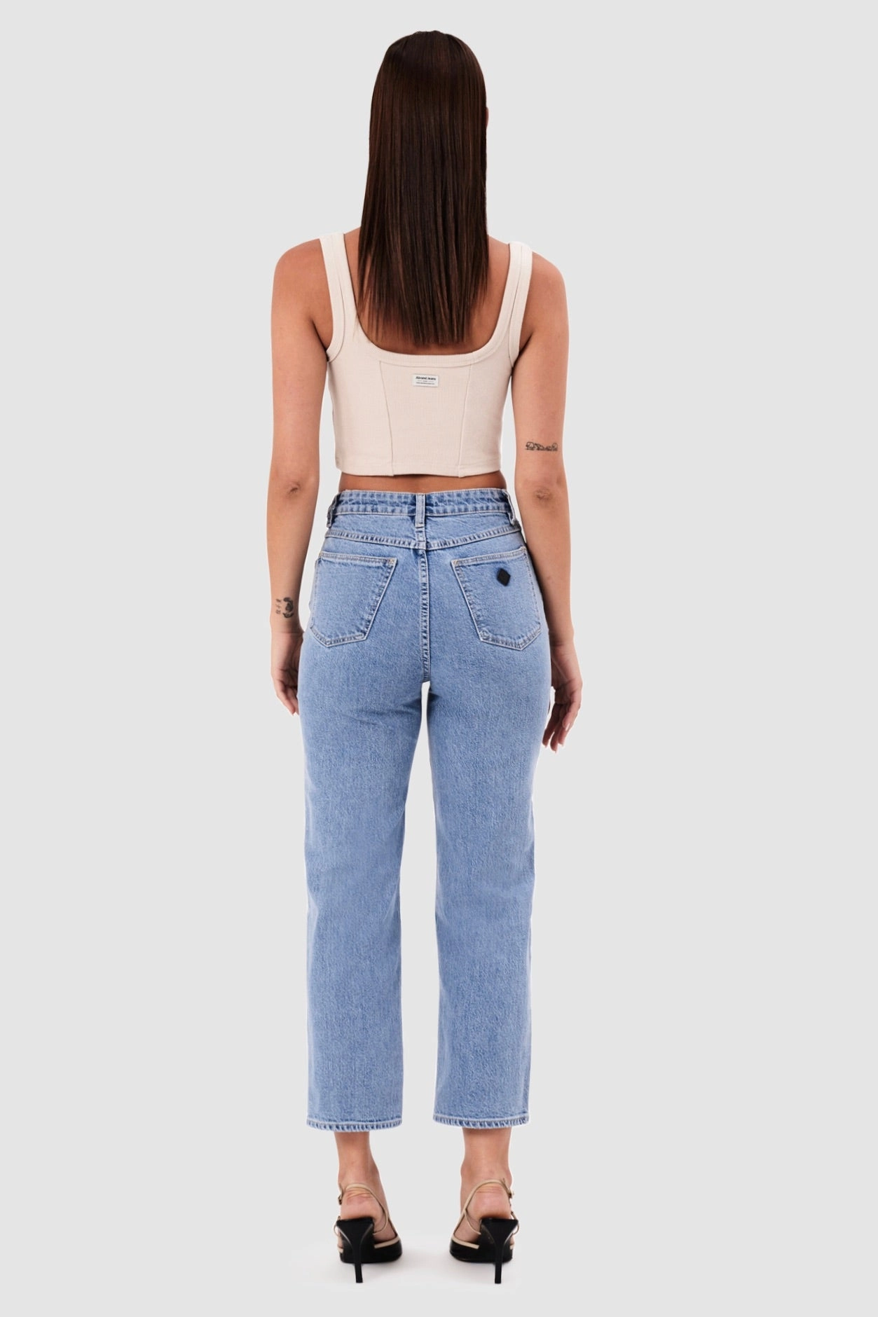 Venice Light Blue Ema Straight Denim Jean Soft Interior