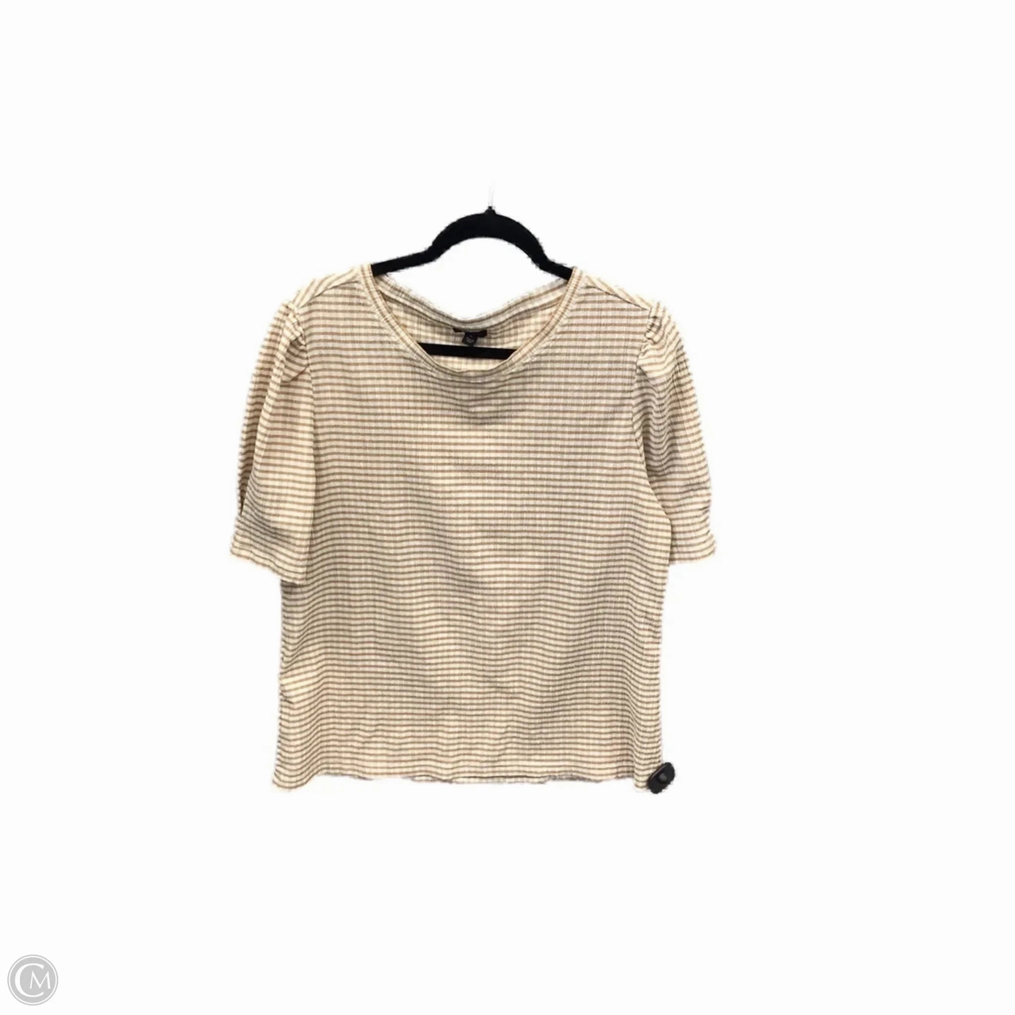 Perfect for Outdoors Autumn coziness Top Short Sleeve By Ann Taylor In Plaid Pattern, Size: Xl