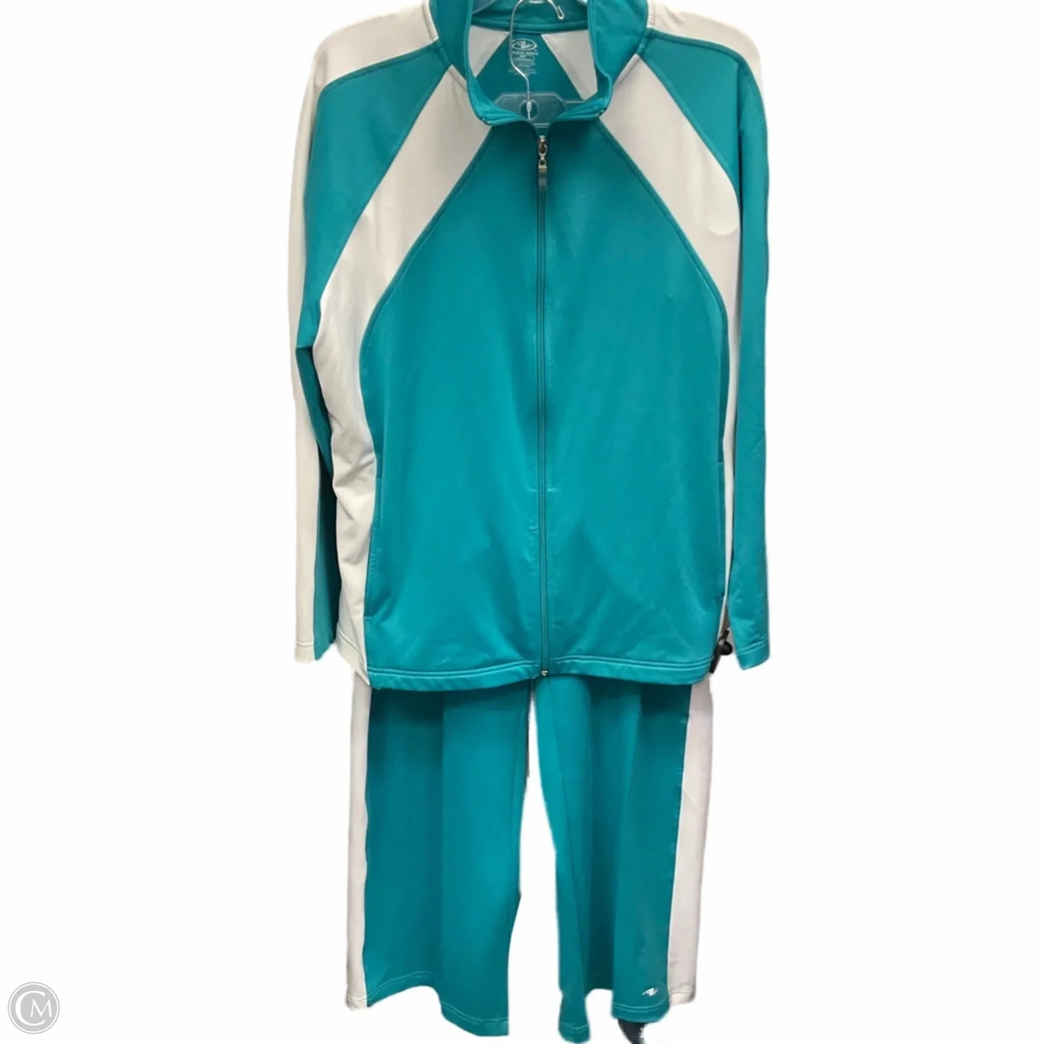 Athletic Pants 2pc By Athletic Works In Aqua, Size: 2x Ventilated Mesh Lining Minimal Fit