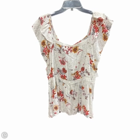 Top Short Sleeve By Maurices In Grey & Pink, Size: 1x Holiday Wear