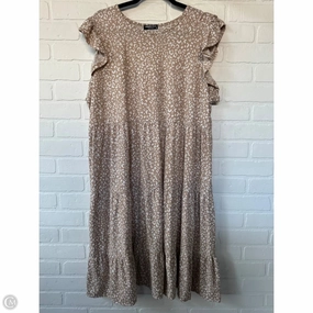 Active Trend Look Top Short Sleeve By Heimish Usa In Tan & White, Size: 3x