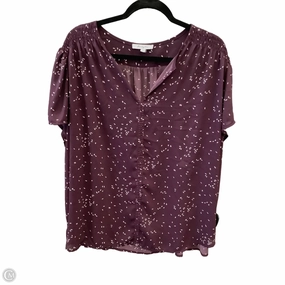 Comfy Casual Wear Top Short Sleeve By Monday Fun In Purple, Size: 3x