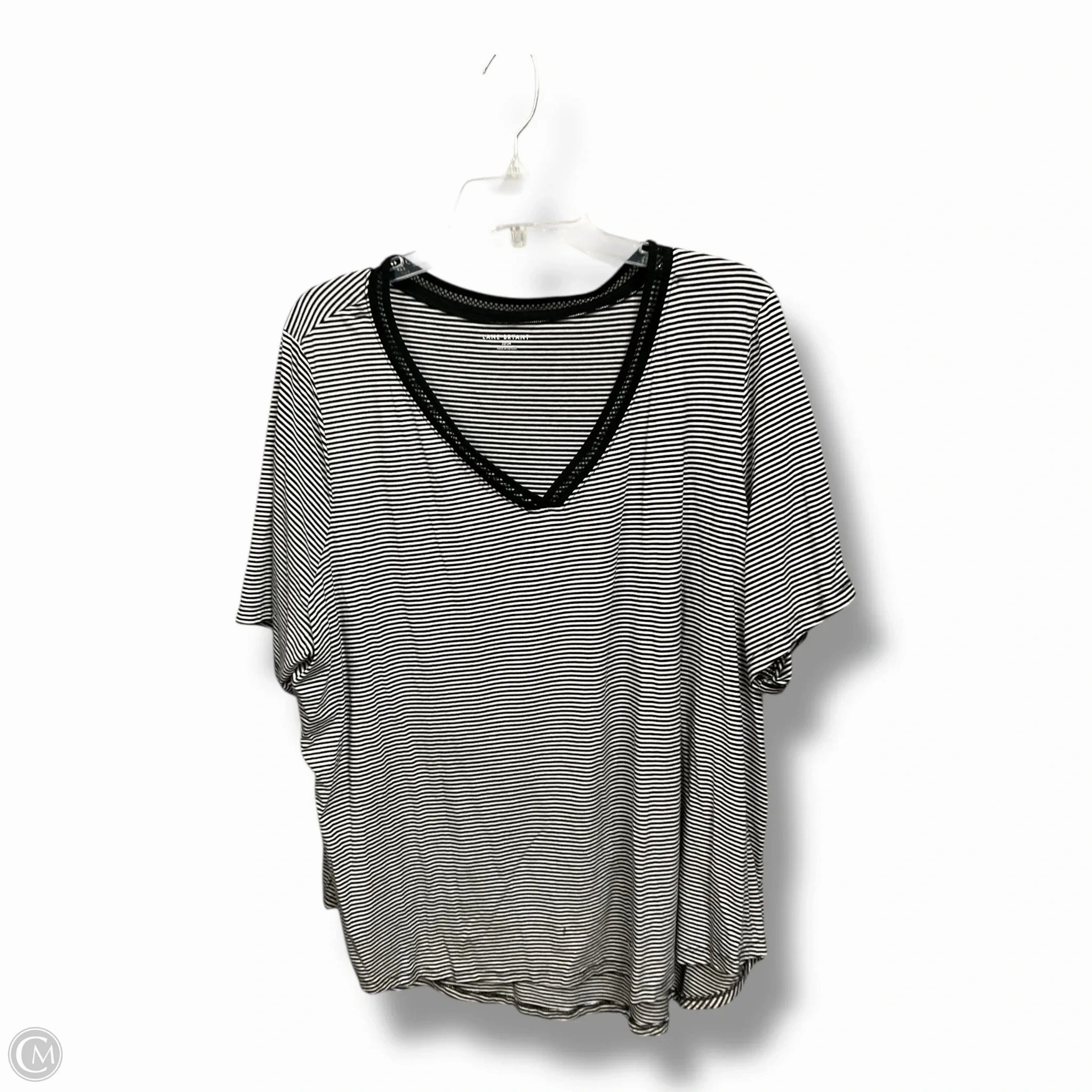 Travel Essential Top Short Sleeve By Lane Bryant In Striped Pattern, Size: 3x