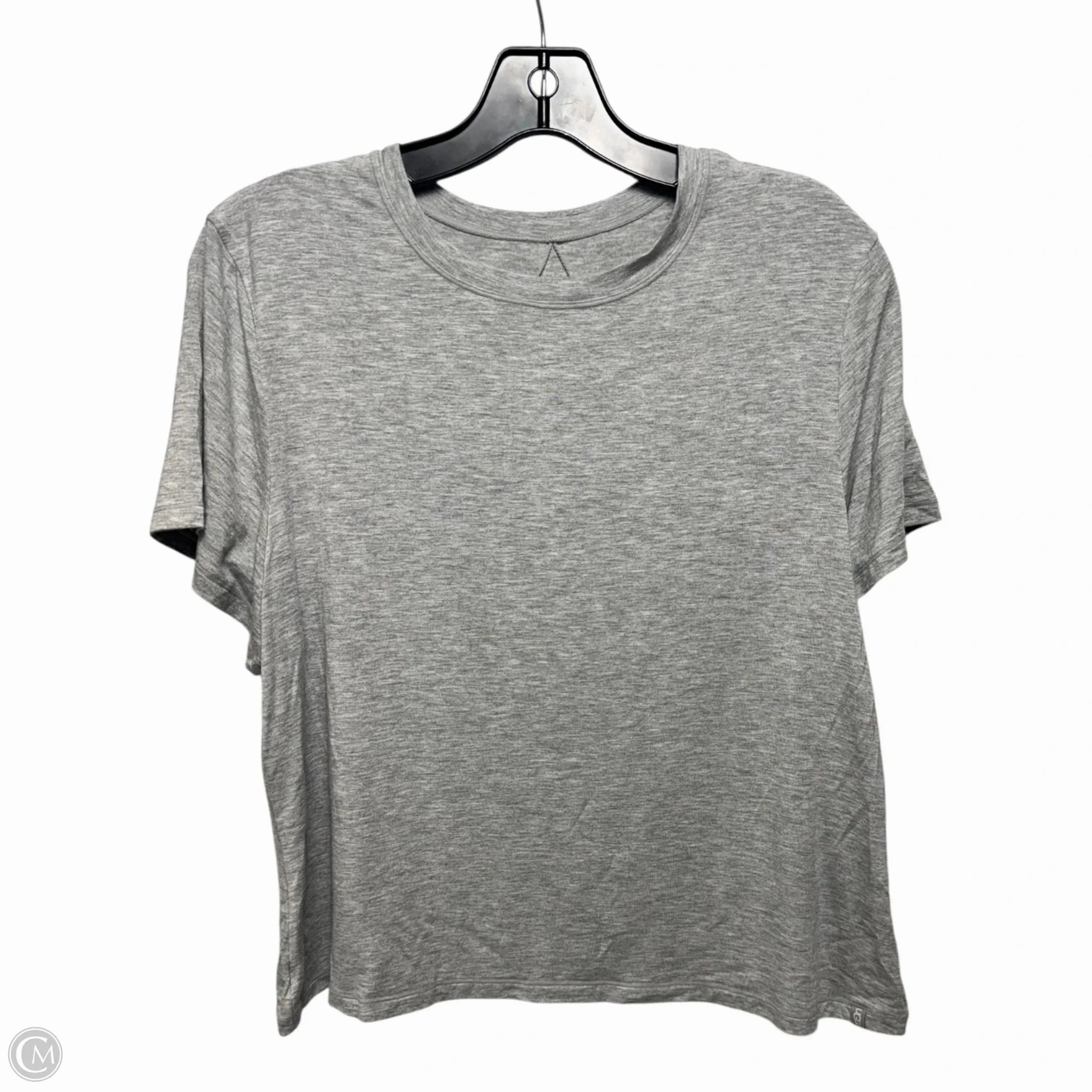Comfort and Breathable Top Short Sleeve Designer By Ugg In Grey, Size: 1x