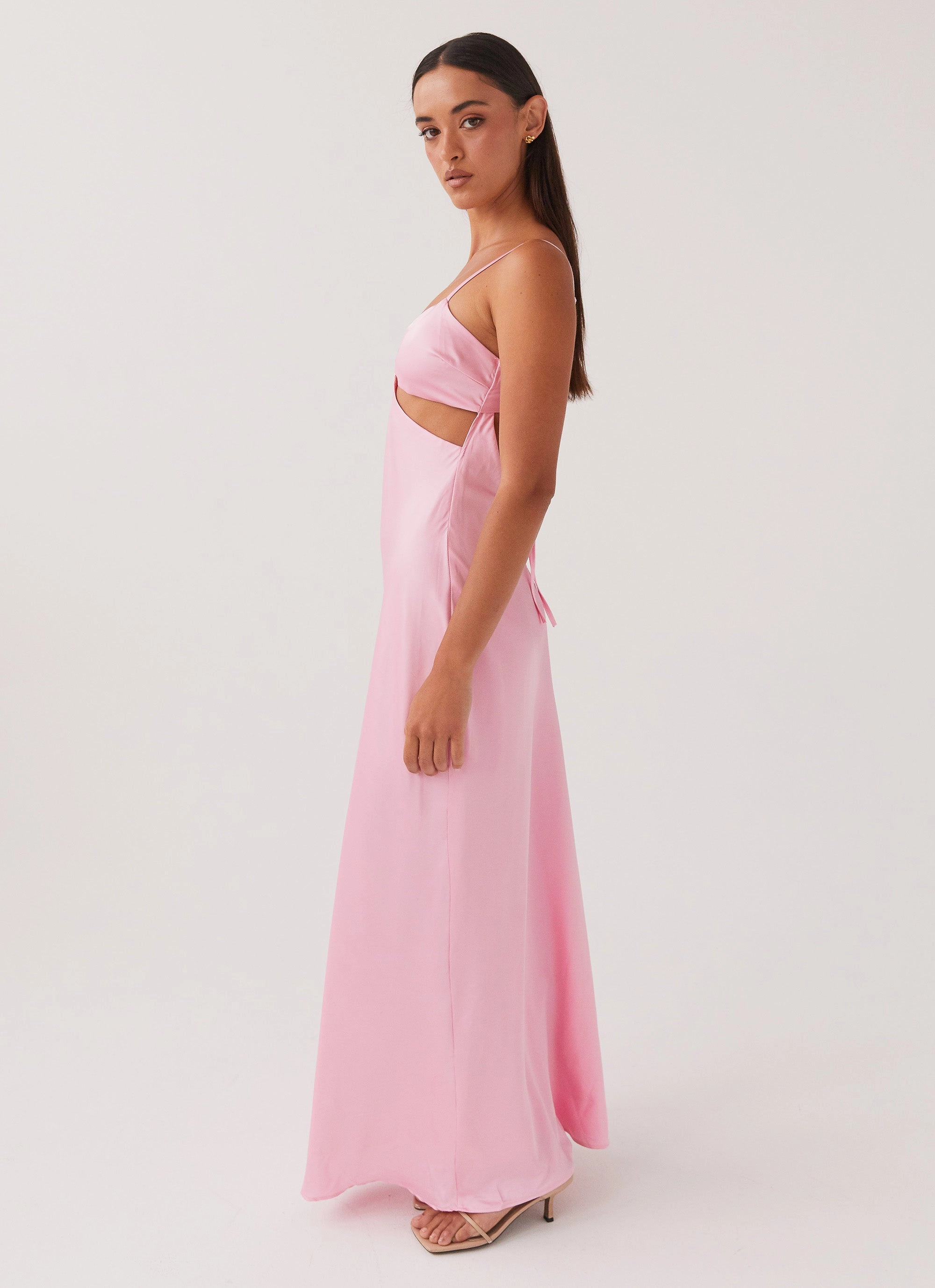 Pretty In Pink Maxi Dress - Rose Quartz Button-Cuff