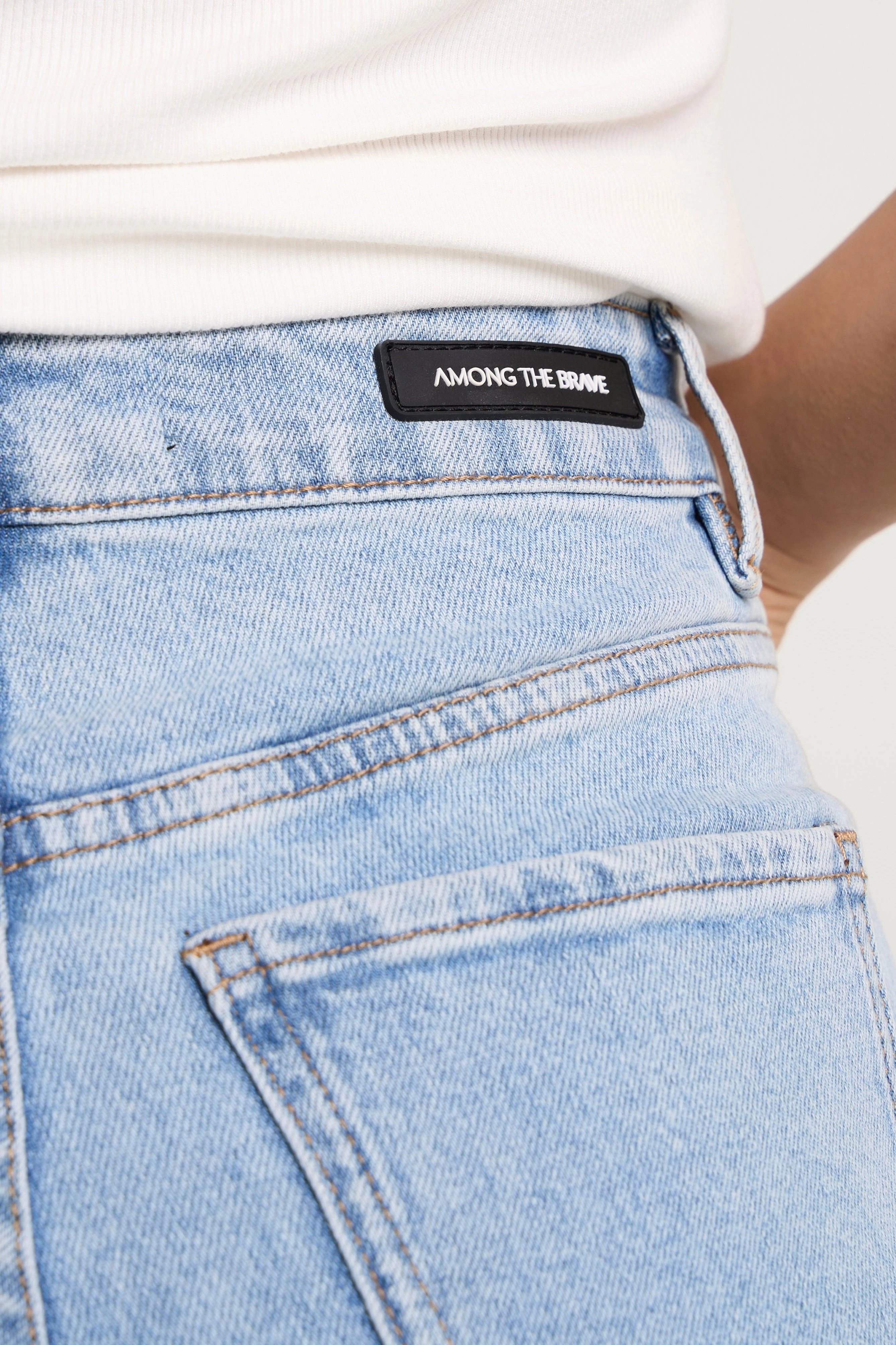 Fashion Forward Zoey Light Blue High Rise Wide Leg Pocket Jean