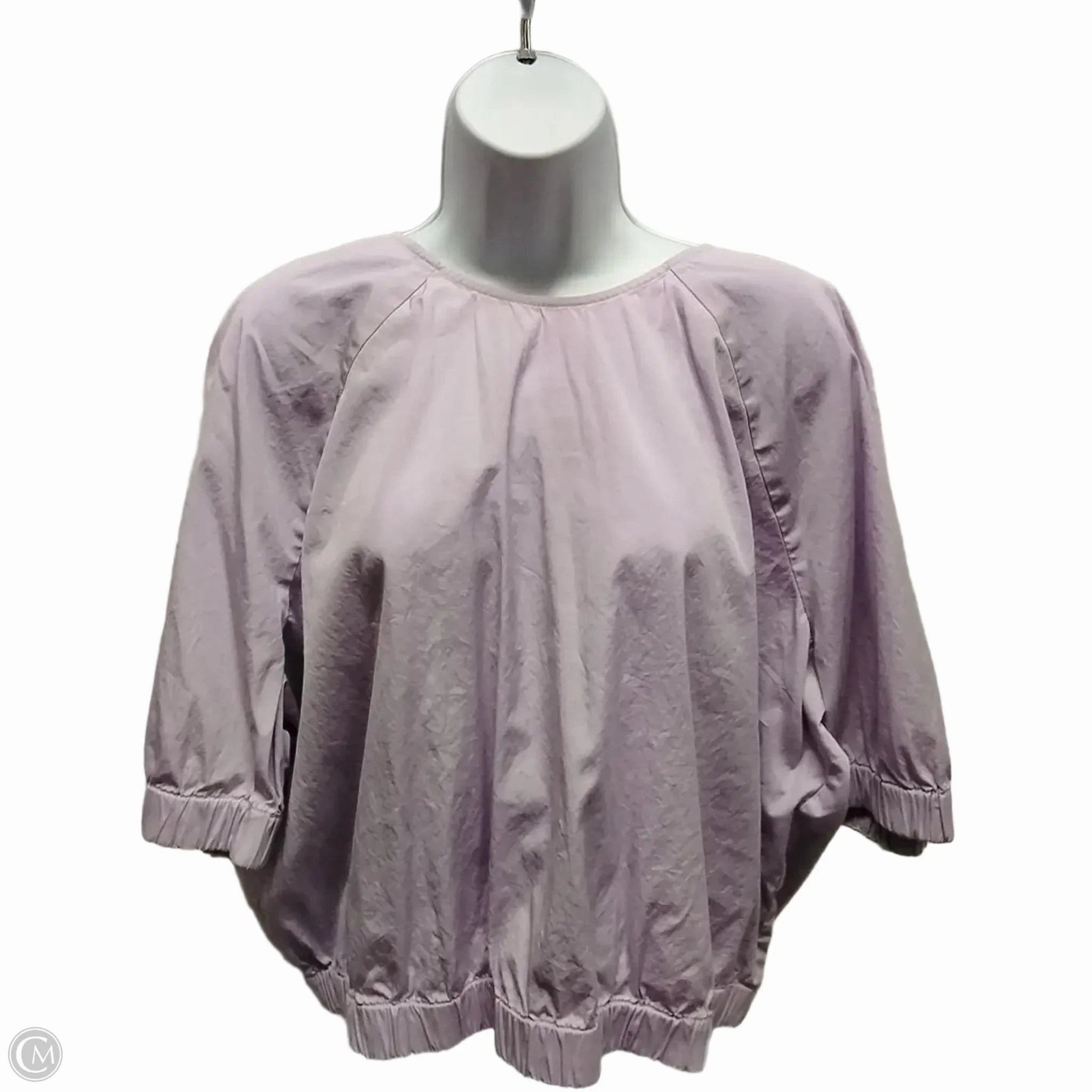 Top Short Sleeve By Open Edit In Purple, Size: 2x ethical