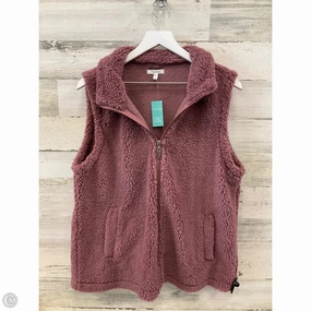 Quick Release Buckle Transitional Weather Piece Vest Faux Fur & Sherpa By Maurices In Purple, Size: L