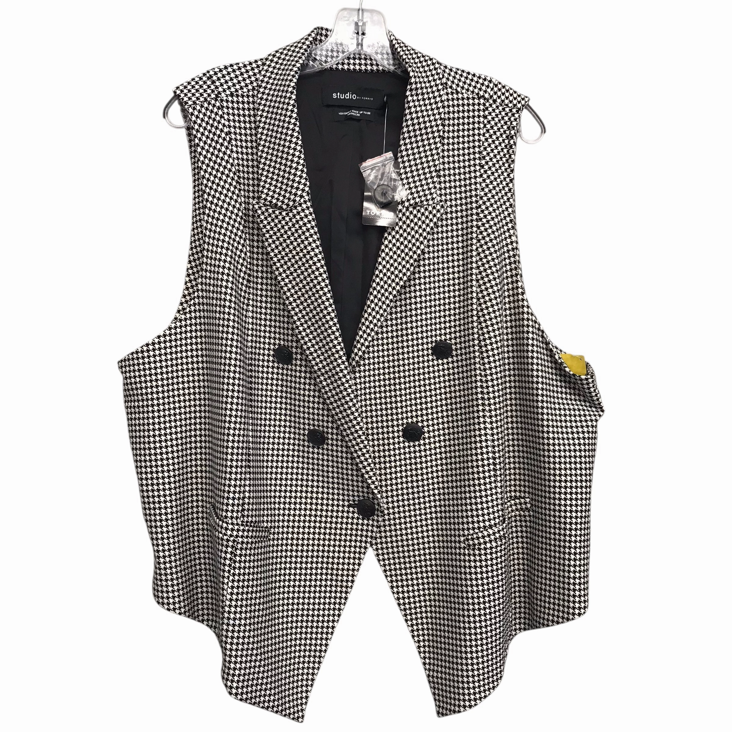 Vest Other By Studio In Black & White, Size:4X Frictionless Lining Practical Design