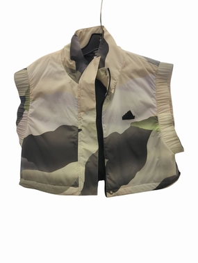 Vest Puffer & Quilted By Adidas In Green White, Size: M Easy Fit