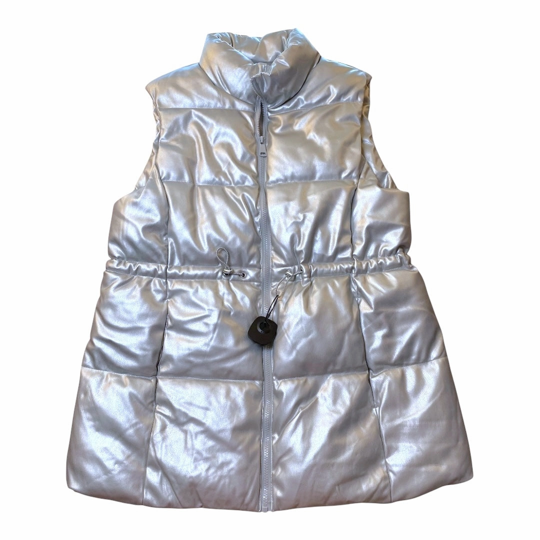 Abrasion Resistant Edges Vest Puffer & Quilted By Fashion Nova In Silver, Size:Xl