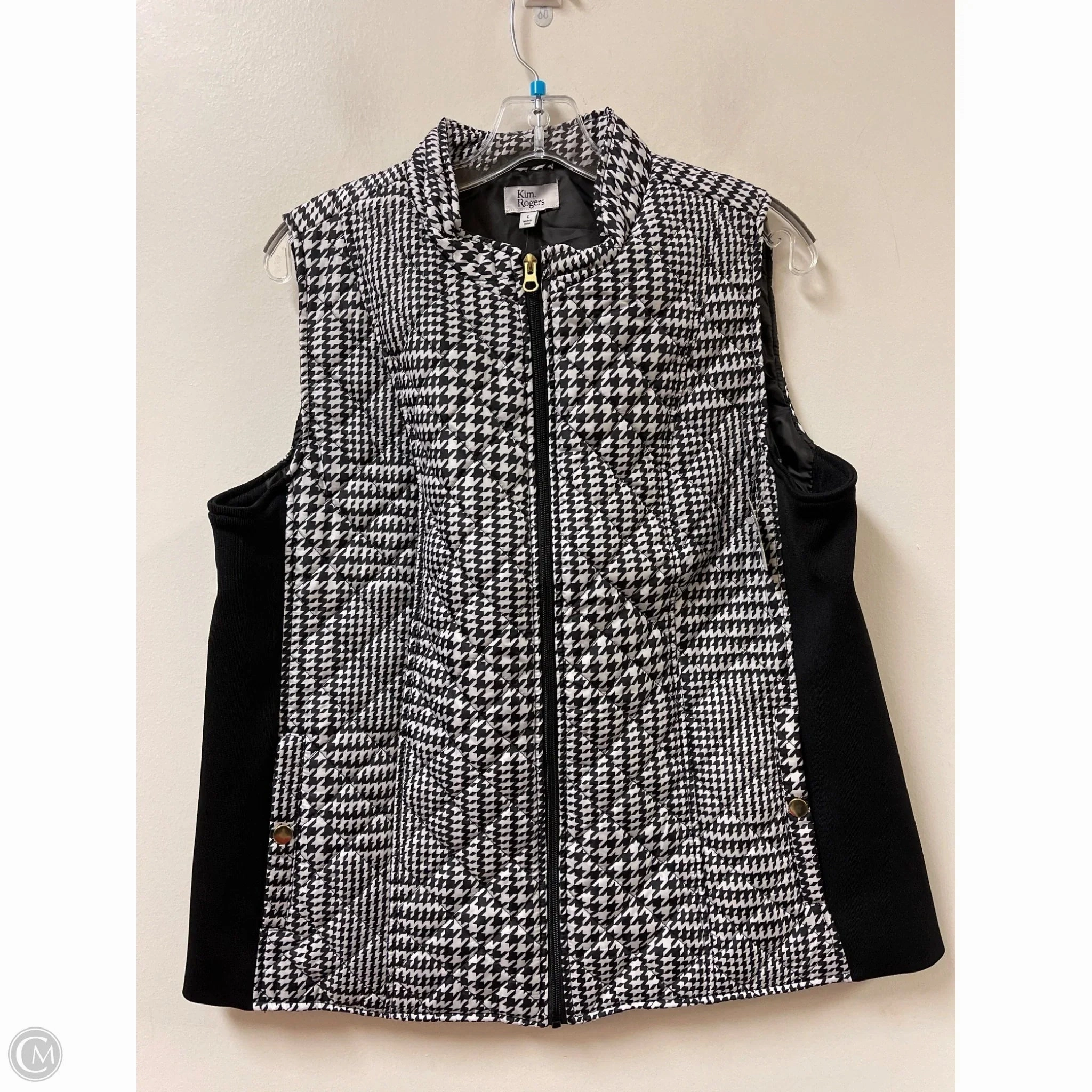 Vest Puffer & Quilted By Kim Rogers In Black, Size: L Breathable fabric tech