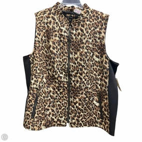 Travel Must Minimal Detail Vest Puffer & Quilted By New Directions In Animal Print, Size: 3x