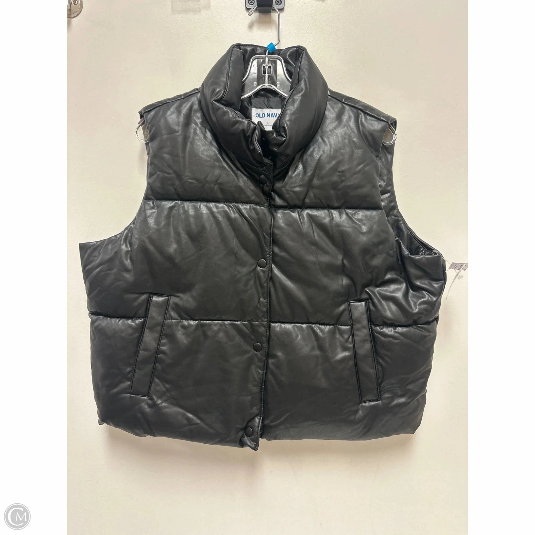 Vest Puffer & Quilted By Old Navy In Black, Size: L Cozy Street Style ReflectiveDetails