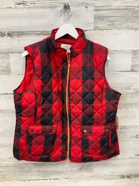 Vest Puffer & Quilted By St Johns Bay In Red, Size: Xl Fleece Lined Interior Casual Street Style