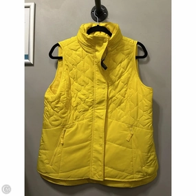 Vest Puffer & Quilted By Talbots In Yellow, Size: Mp Wind Resistant Fabric