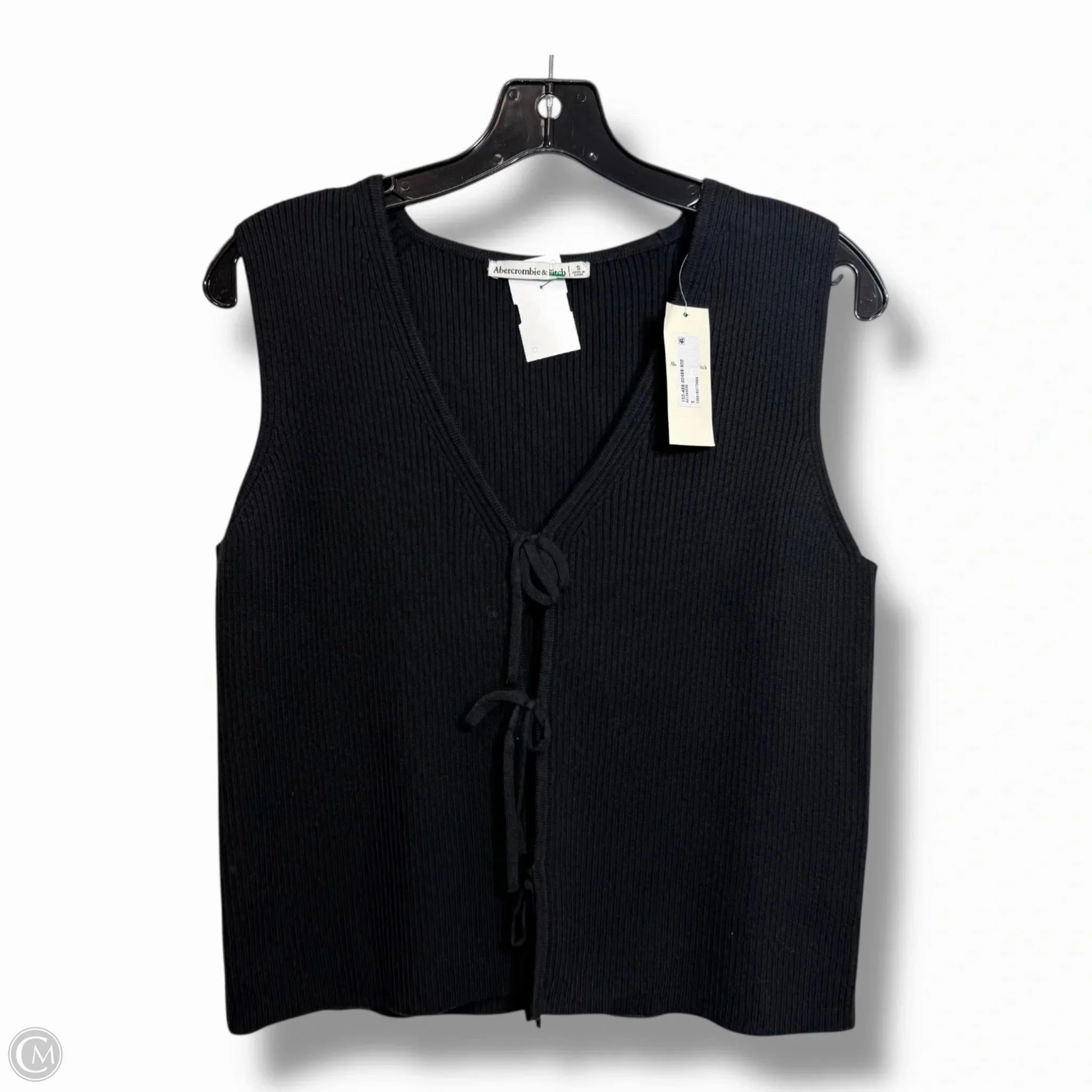 Vest Sweater By Abercrombie And Fitch In Black, Size: S FullCoverageHood Autumn Wear