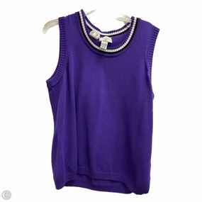 Temperature control Vest Sweater By Doncaster In Purple, Size: 1x