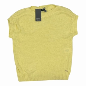 Neutral palette Slim Fit Styles Vest Sweater By Jones New York In Yellow, Size:M