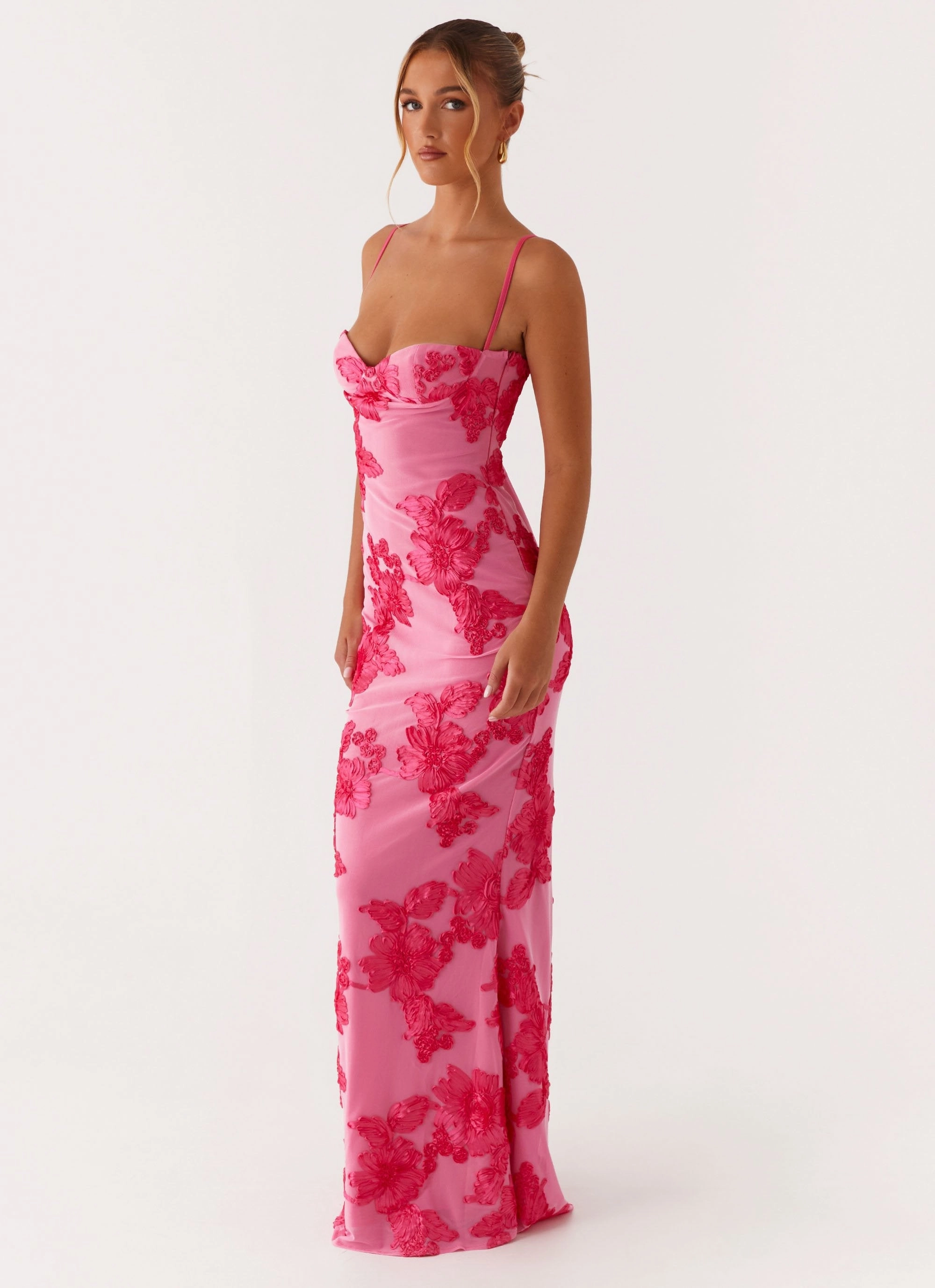 Silky Form breathable-mesh That Girl Maxi Dress - Pink