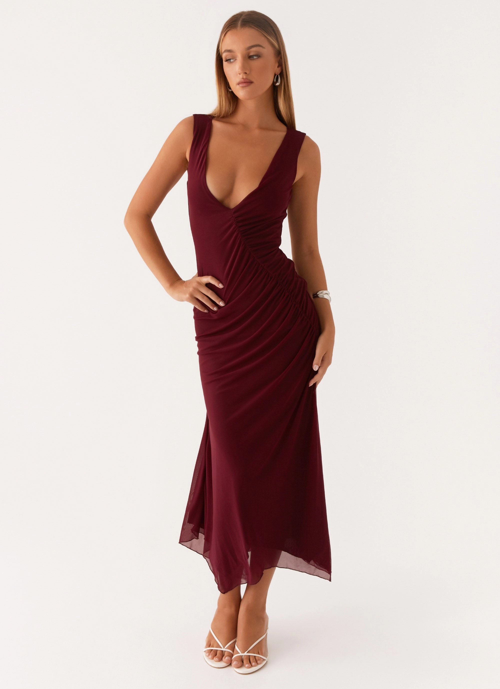 Murphy Maxi Dress - Deep Maroon Stylish Feel