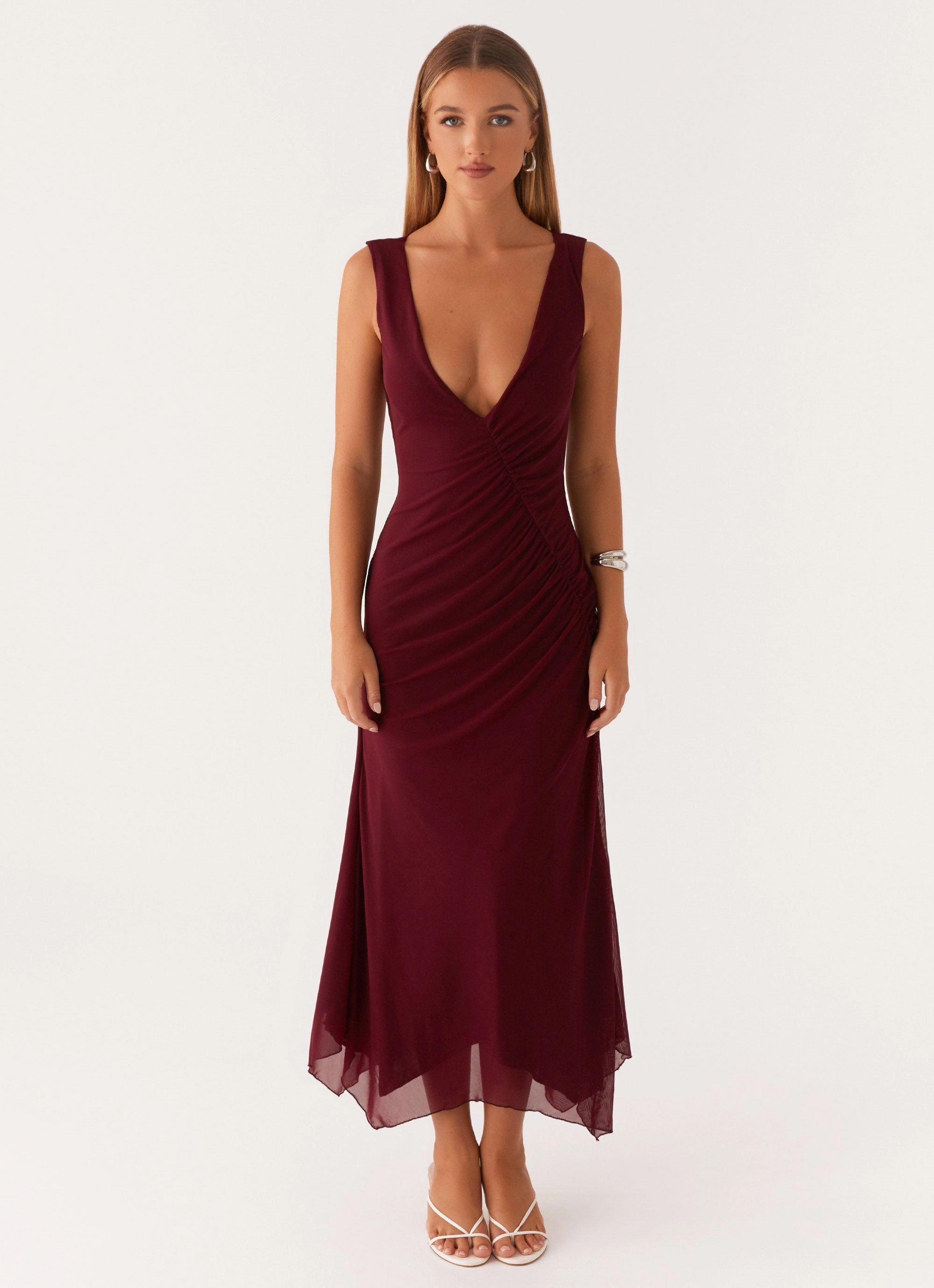 Petite-Size Flattering Fit for All Murphy Maxi Dress - Deep Maroon
