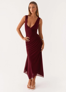 Murphy Maxi Dress - Deep Maroon Stylish Feel