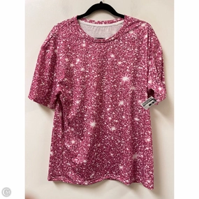 Tear Resistant Top Short Sleeve By Clothes Mentor In Pink, Size: Xl