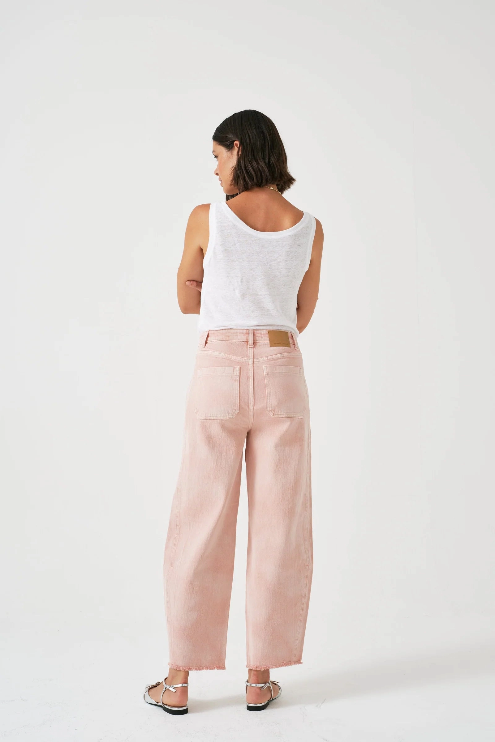S&M Bo Jeans in Cloudy Peony Pink Weather Friendly Minimalist Elegant