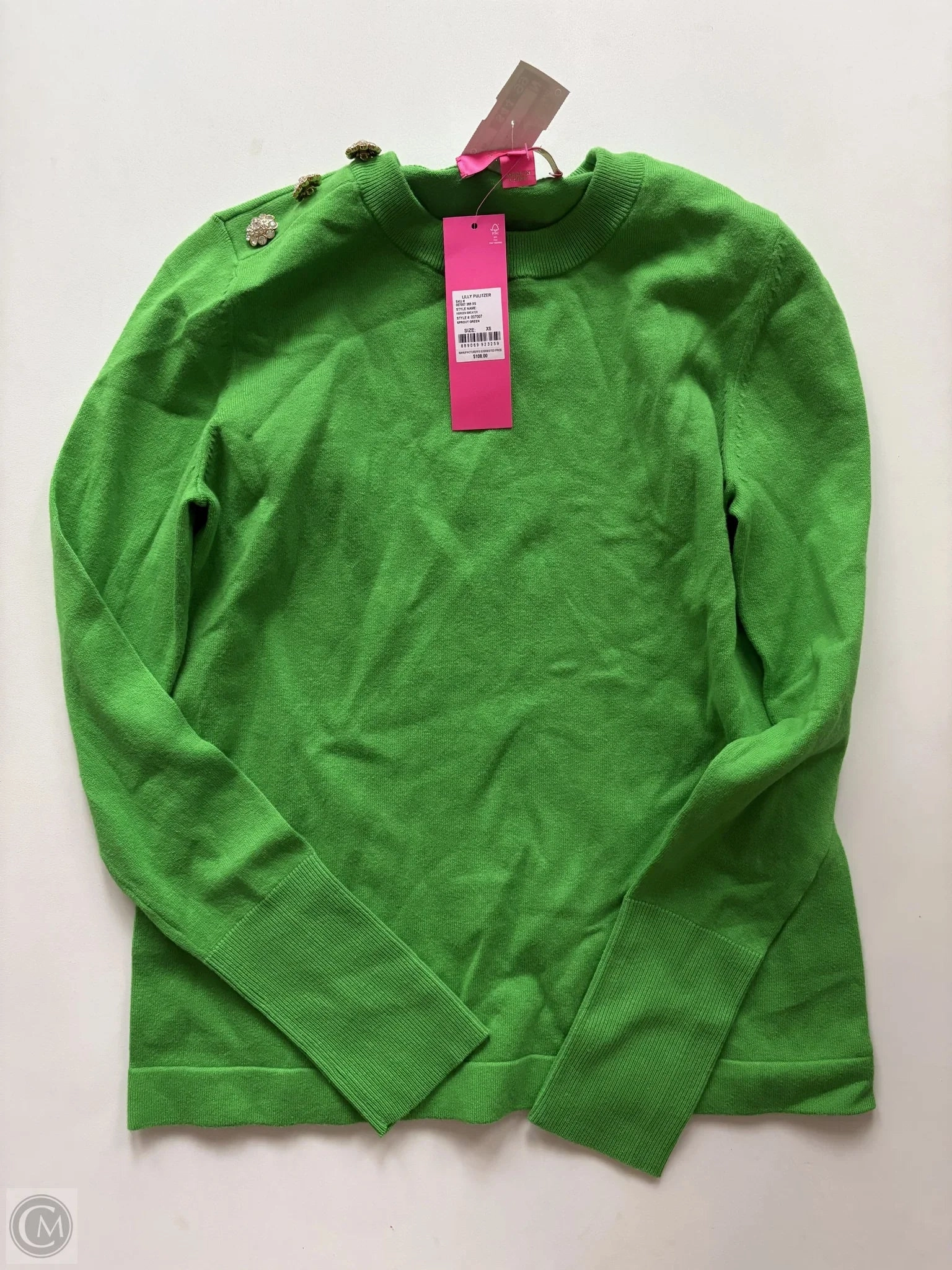 Casual Knit Sweater Designer By Lilly Pulitzer In Green, Size: Xs
