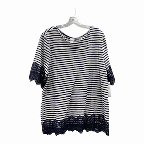 Top Ss By Chicos In Blue & White, Size:1X mix and match Bold and Comfortable