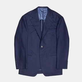 Single Breasted Navy Jacket Stain Resistant