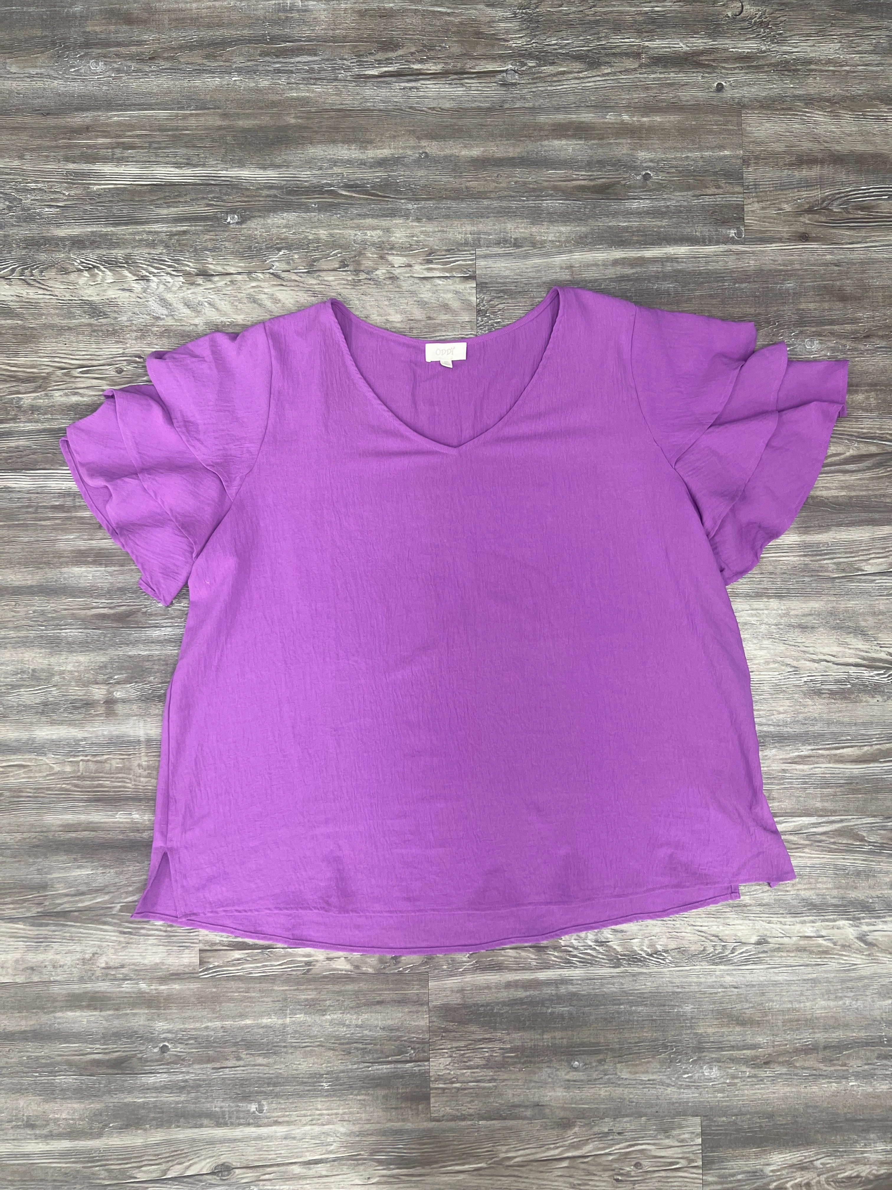 Top Short Sleeve By Oddi  Size: 3x Thermal Regulation Layer Colorfast Dye